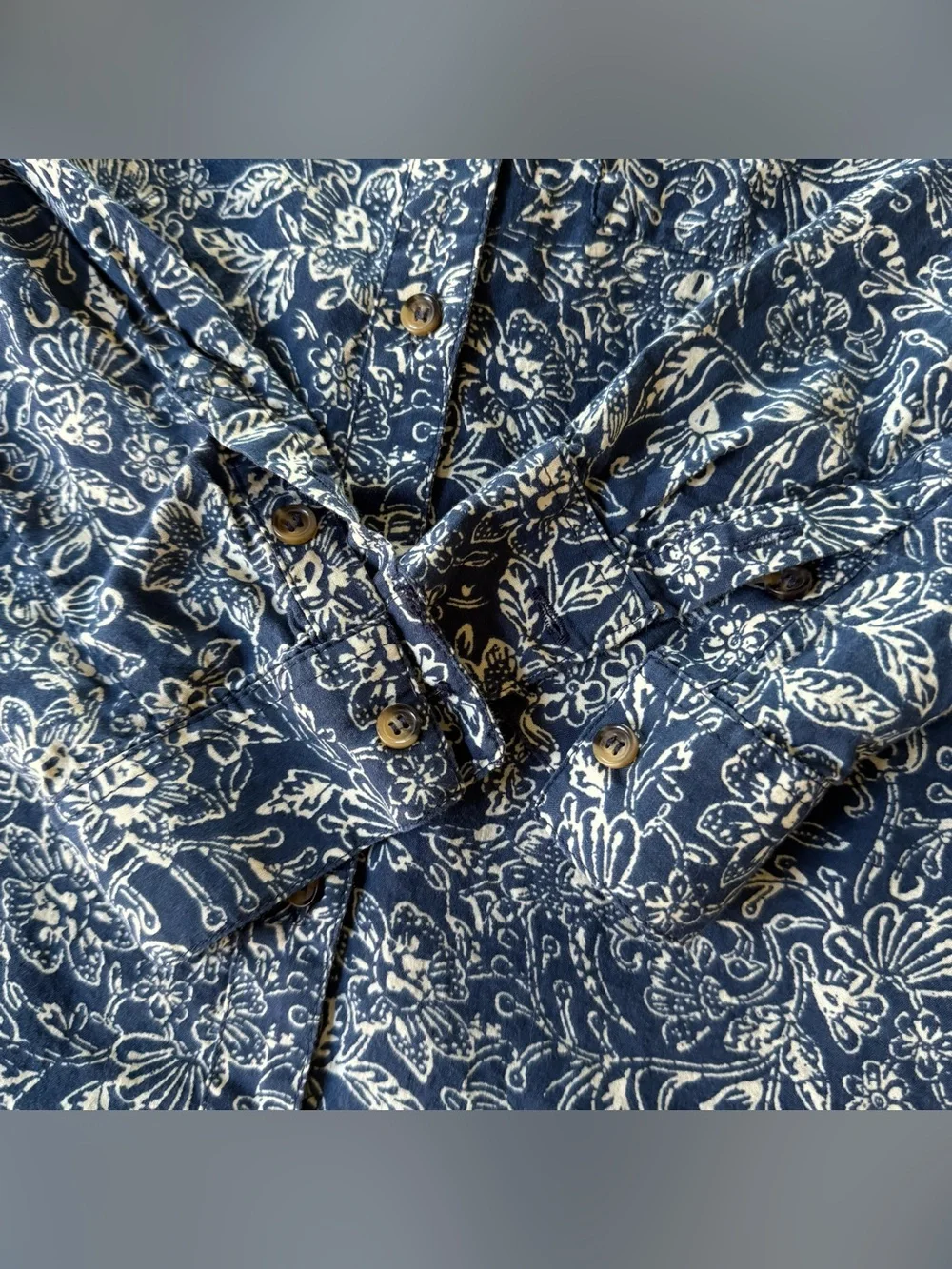 Anthropologie Maeve Petrin Floral Shirt Button Up Bohemian Preppy Cottagecore 8 - Picture 4 of 11